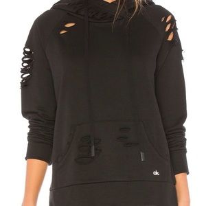 Alo ripped sweatshirt